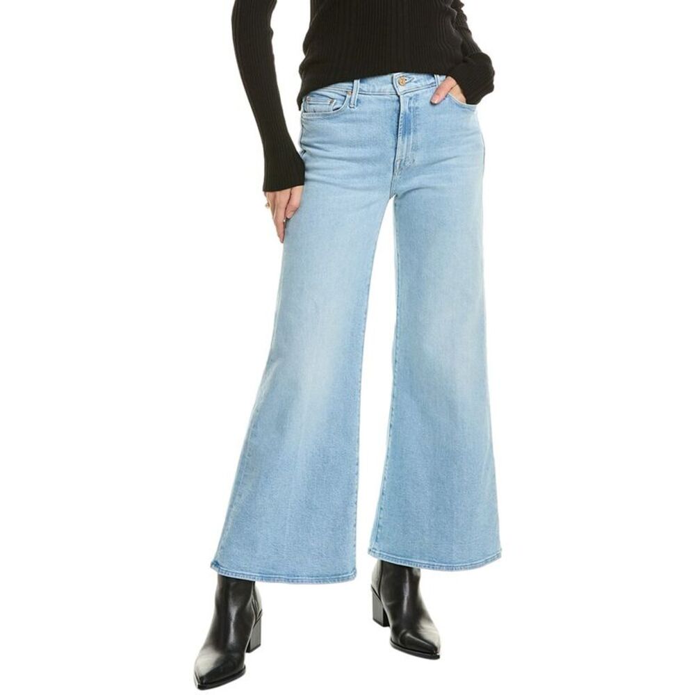 MOTHER Sky Blue Wide Leg Jeans